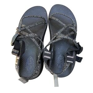 Chaco Kids Size 6 Sport Sandals Black White Z/1 Ecotread Adjustable Straps